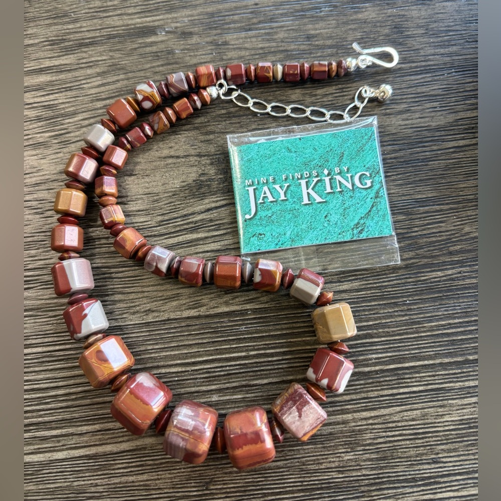 Jay King Mine Finds DTR Noreena Jasper Cube Bead Necklace (P)